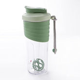 & ME andMe Protein Shaker Bottle - 700 ml with silicone sleeve| Shaker for Pre-Post Workout Supplement Protein Shake Gym Sipper (Pink Color) (Green, Grey & Pink Color)